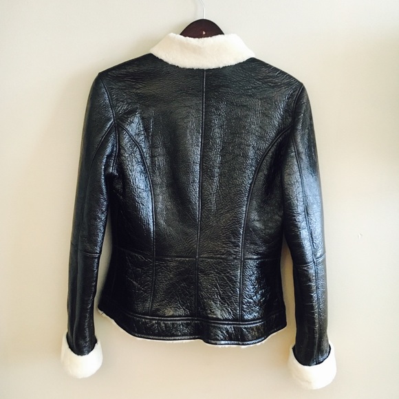 Hugo Boss Distressed Lambskin and Sherling Coat - Picture 2 of 3